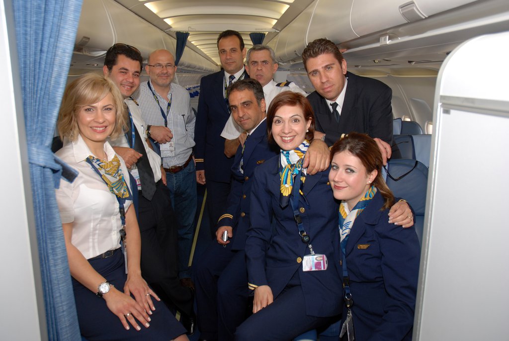 Cyprus Airways Crew after fear of flying flight.JPG