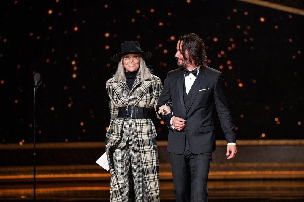 Diane Keaton and Keanu Reeves at the 2020 Academy Awards, Craig Sjodin_Getty Images