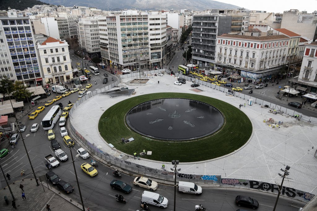 Μέρος του Μεγάλου Περιπάτου είναι και η πλατεία Ομονοίας, η αναβάθμιση της οποίας έχει ολοκληρωθεί ήδη και τις επόμενες ημέρες θα ανοίξει για όλους. Φωτο Eurokinissi.jpg