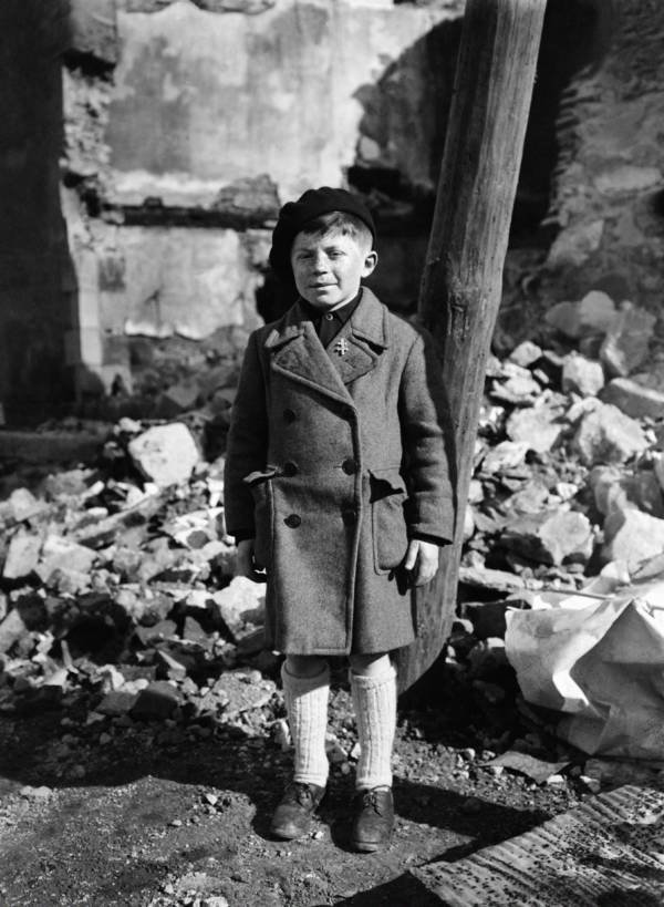 Roger Godfrin, the only survivor of a massacre during which Nazi troops locked 643 citizens (including 500 women and children) inside a church and set fire to it on June 10, 1944 in Oradour sur Glane, France..jpg