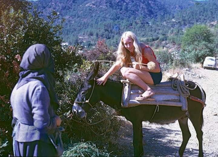 Sarah on a donkey in Cyprus. Beautiful..jpg