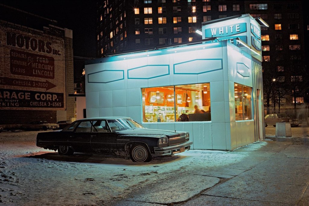 White Tower car, Buick LeSabre, Meatpacking District, 1976. From Cars - New York City, 1974 - 1976, by Langdon Clay..jpg