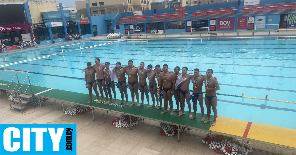 Η εθνική ομάδα υδατοσφαίρισης U18 της Κύπρου κατέκτησε για πρώτη φορά το χρυσό μετάλλιο σε διεθνείς αγώνες